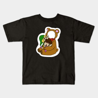 Cute Creepypasta Slenderman bear, Sally and Ben Kids T-Shirt